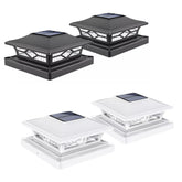 Outdoor Solar LED Deck Post Lights Warm & Cool White Waterproof